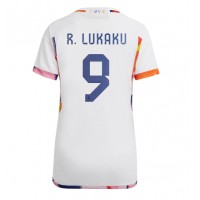 Fotballdrakt Dame Belgia Romelu Lukaku #9 Bortedrakt VM 2022 Kortermet